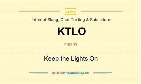 ktlo|ktlo meaning.